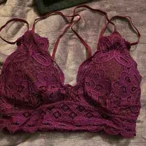 Anemone Lace Bralette in Rich Purple